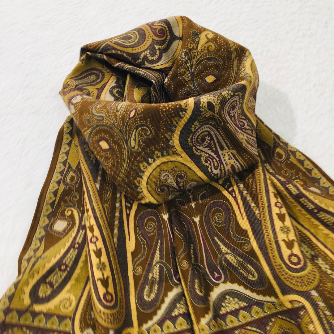 美品✨ETRO エトロ ストール ペイズリー イタリア製 シルク ウール 希少