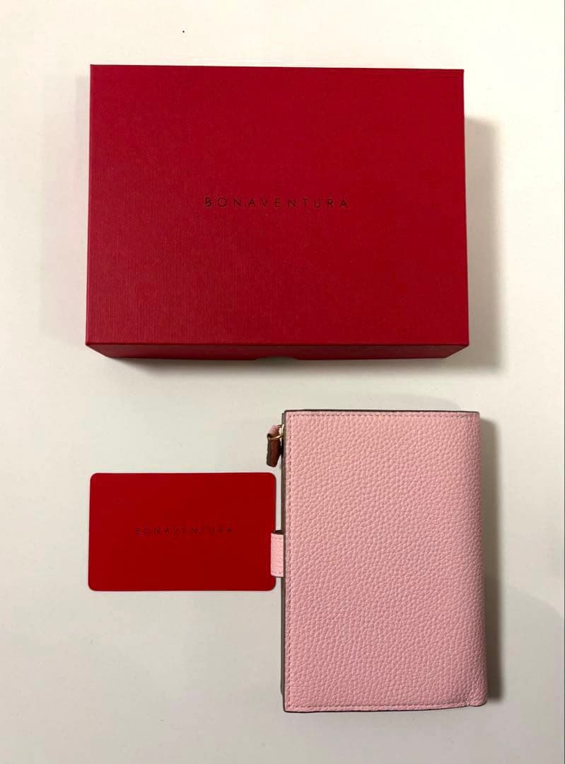 新品未使用　ボナベンチュラ　二つ折財布　サクラピンク