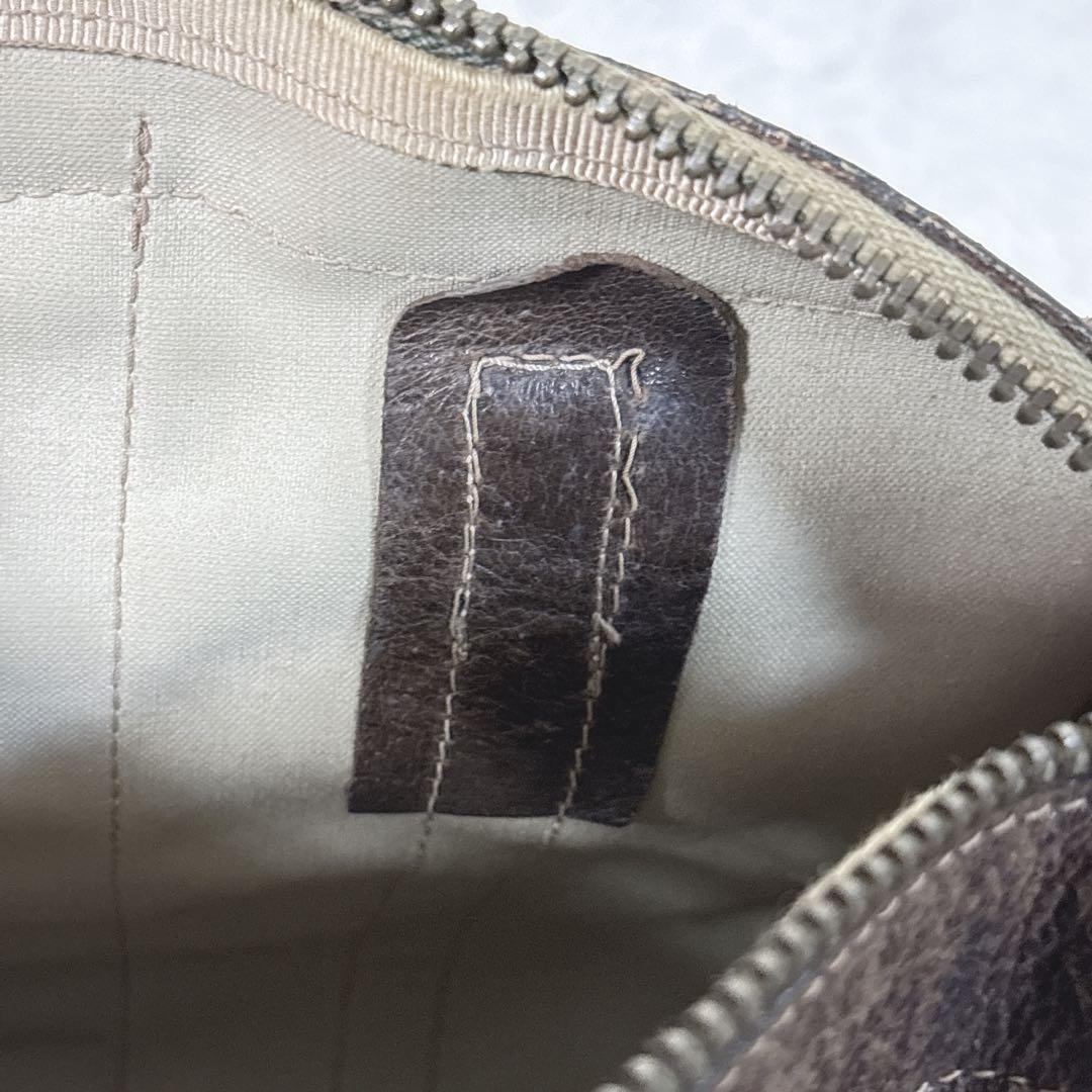 【訳あり】OLD GUCCI ミニボストン　モノグラム　シェリーライン