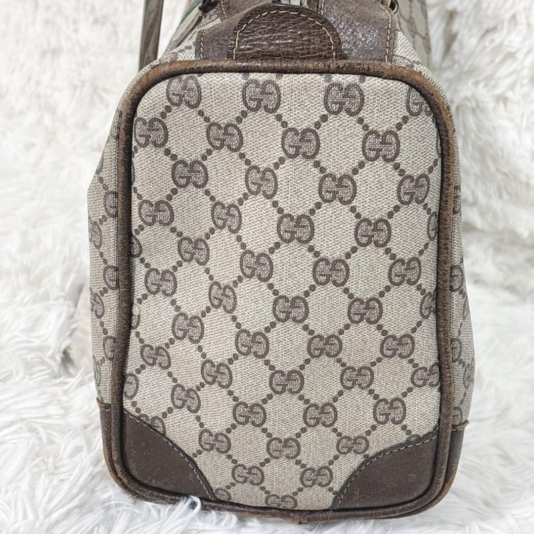【訳あり】OLD GUCCI ミニボストン　モノグラム　シェリーライン