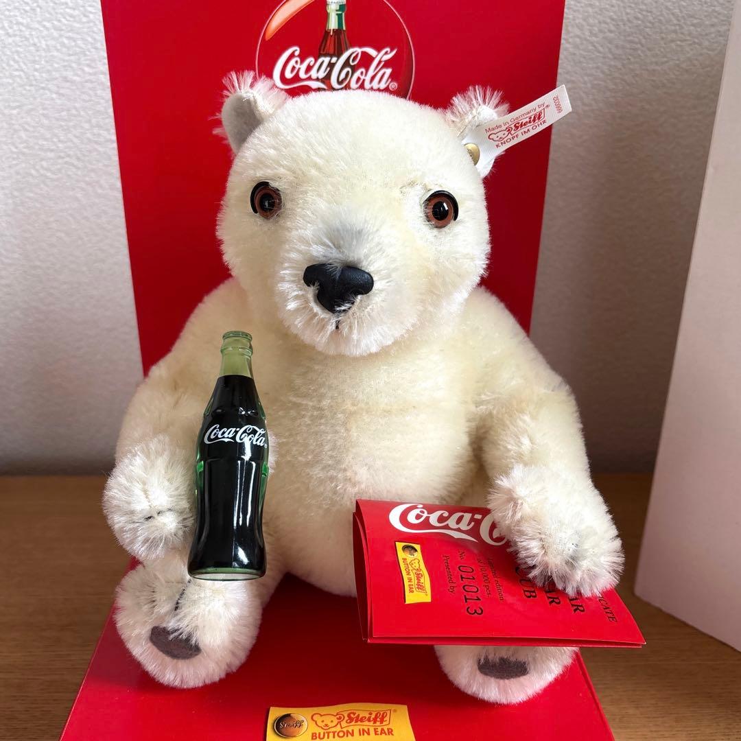 シュタイフ　Steiff コカコーラベア　テディベア　箱付き