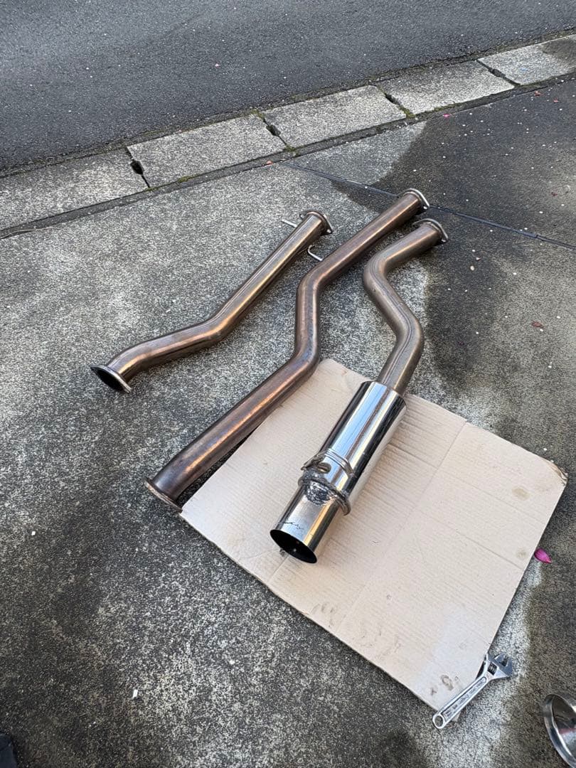 JZX110マークⅡターボ用ステンレススポーツマフラー　メーカー：ラインハルト