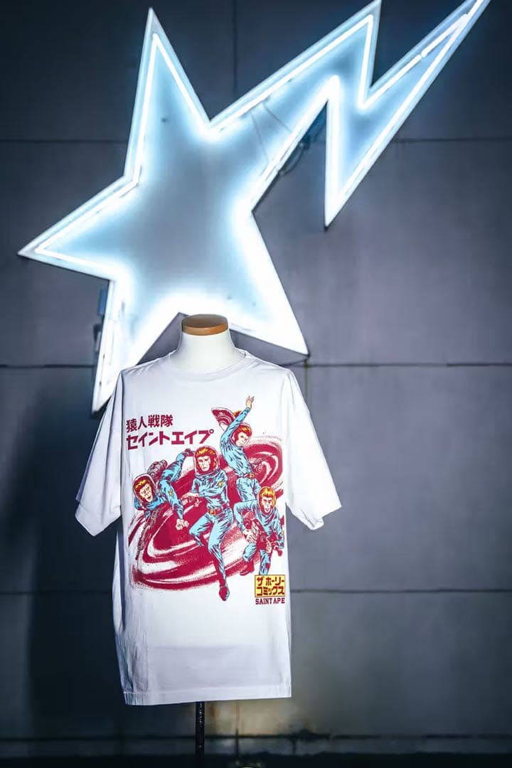SAINT MICHAEL x BAPE 猿人戦隊セイントエイプ T