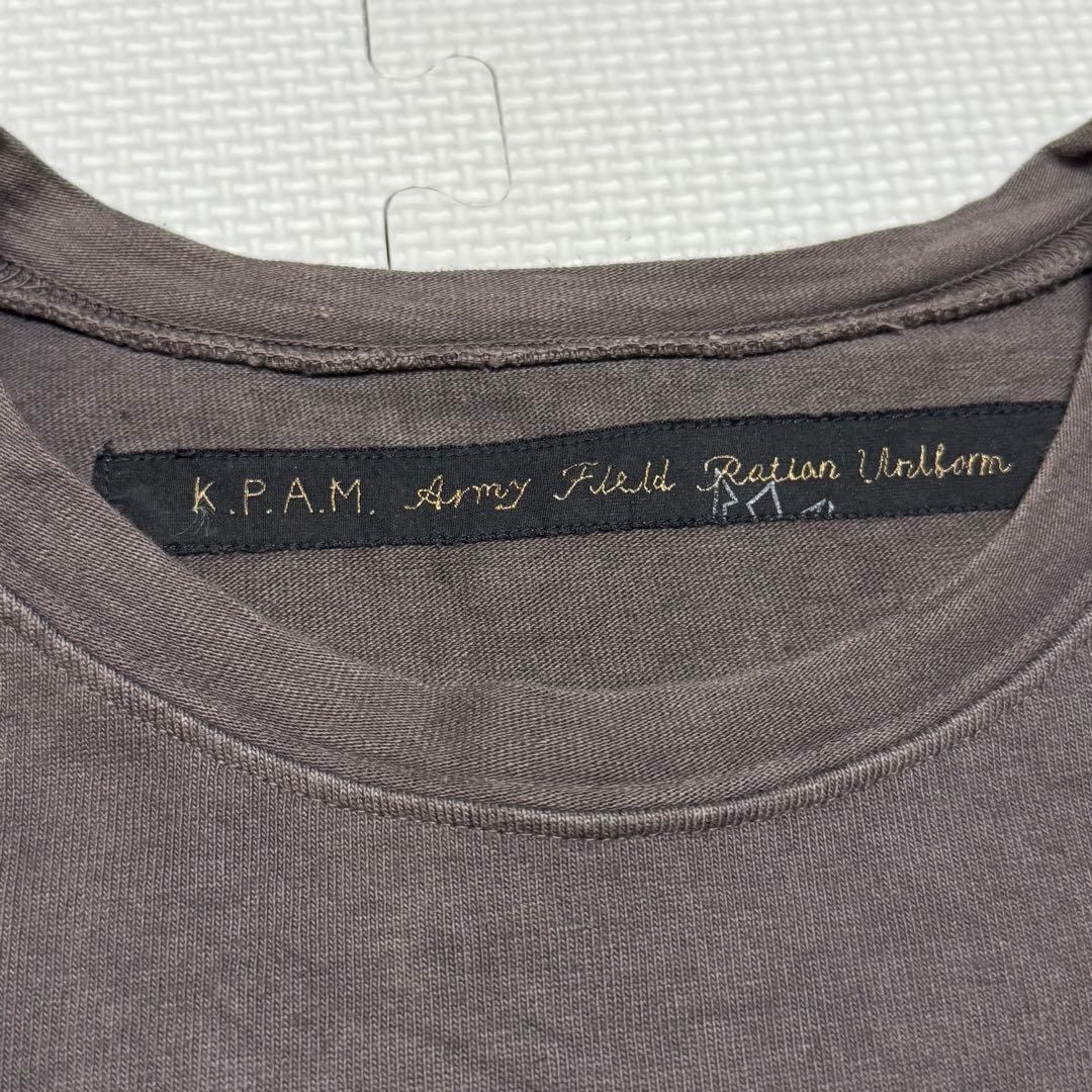 KAPITAL　キャピタル　半袖　Tシャツ　ポケT　2 チャコールグレー 厚手