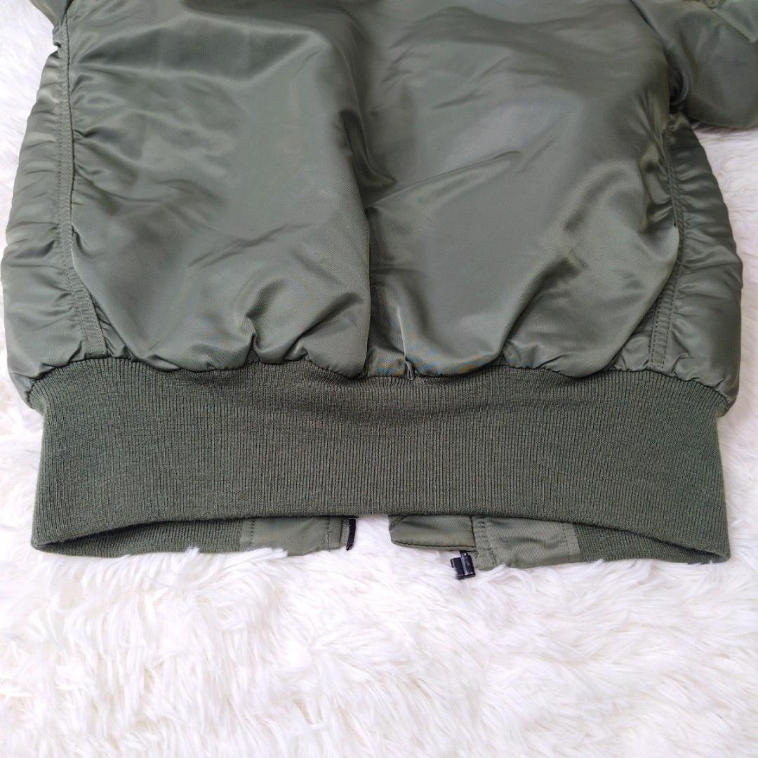 【美品】 ALPHA アルファ B-15 フライトジャケット カーキ 短丈 XS