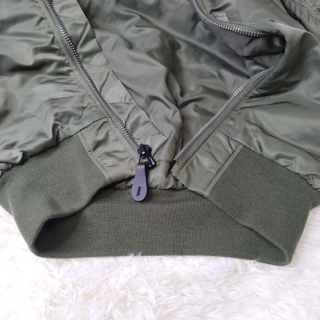 【美品】 ALPHA アルファ B-15 フライトジャケット カーキ 短丈 XS