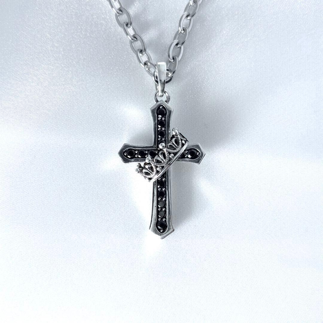 ジャスティンデイビス CROSS CROWN STONE ネックレス SV925