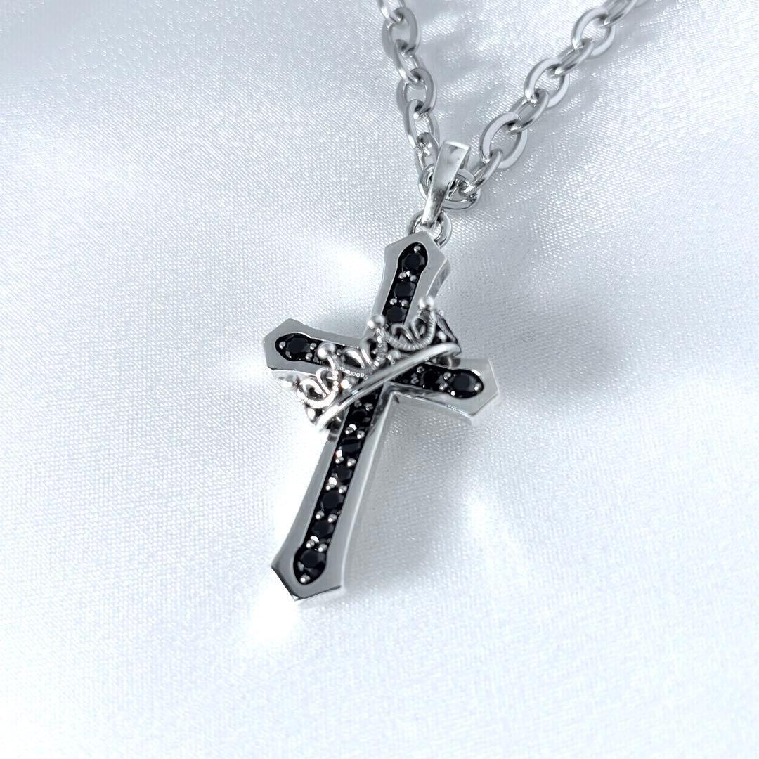 ジャスティンデイビス CROSS CROWN STONE ネックレス SV925