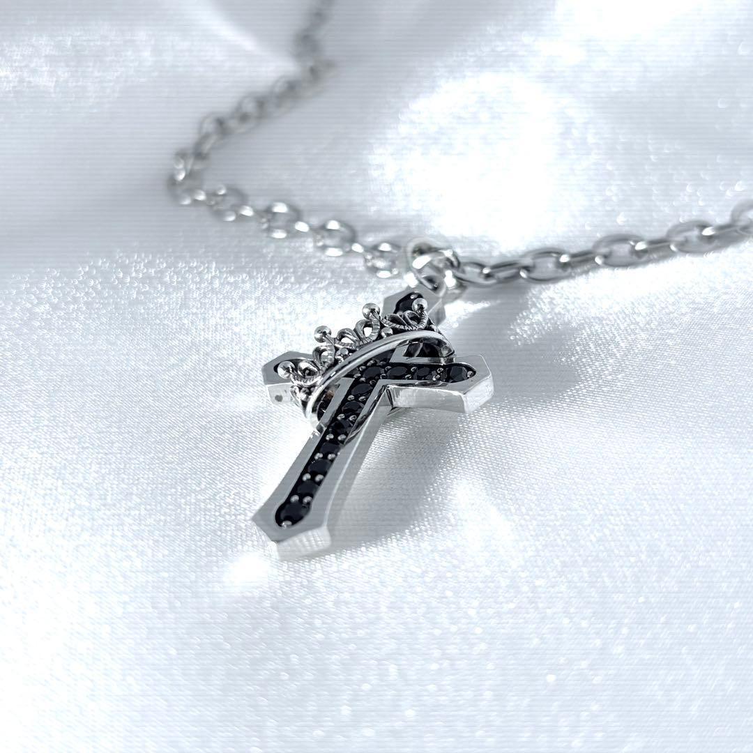 ジャスティンデイビス CROSS CROWN STONE ネックレス SV925