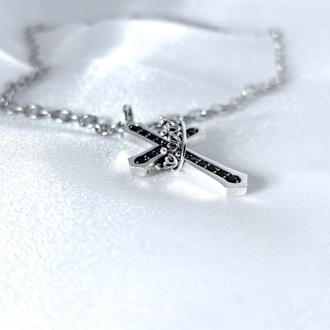 ジャスティンデイビス CROSS CROWN STONE ネックレス SV925