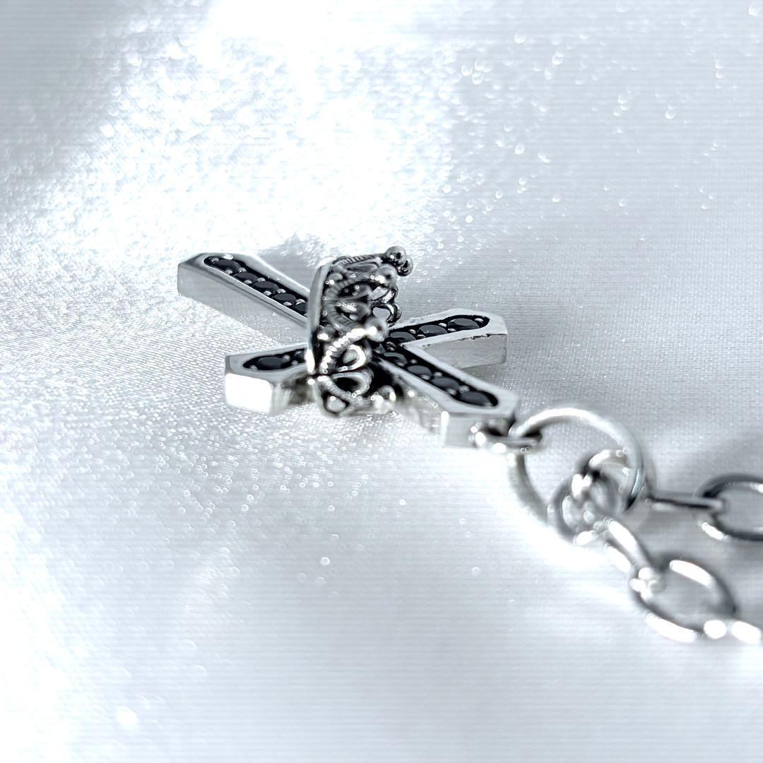 ジャスティンデイビス CROSS CROWN STONE ネックレス SV925