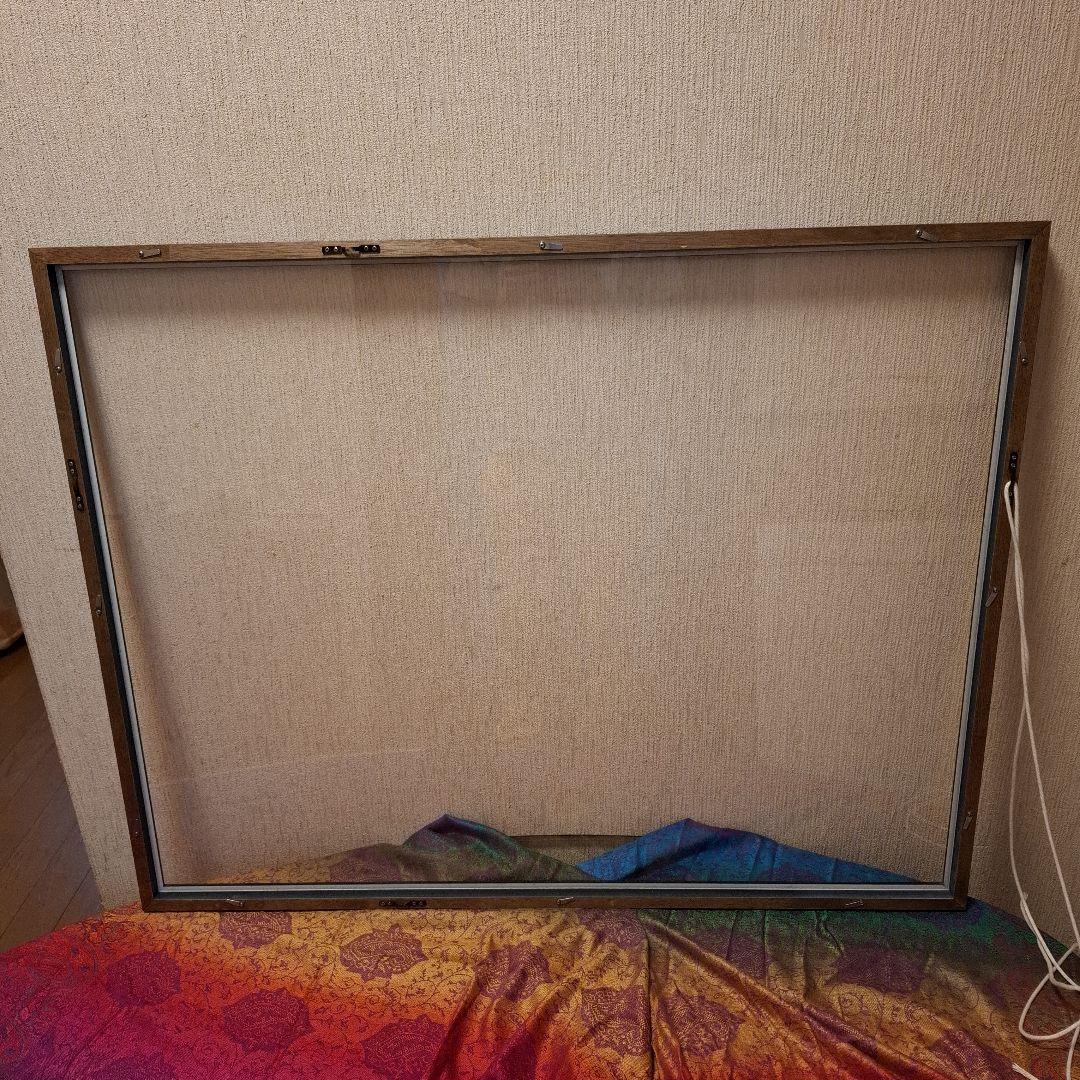 紺色に金色模様のある大きめ額縁　水彩画　ポスター額　写真額　デッサン　大きめ
