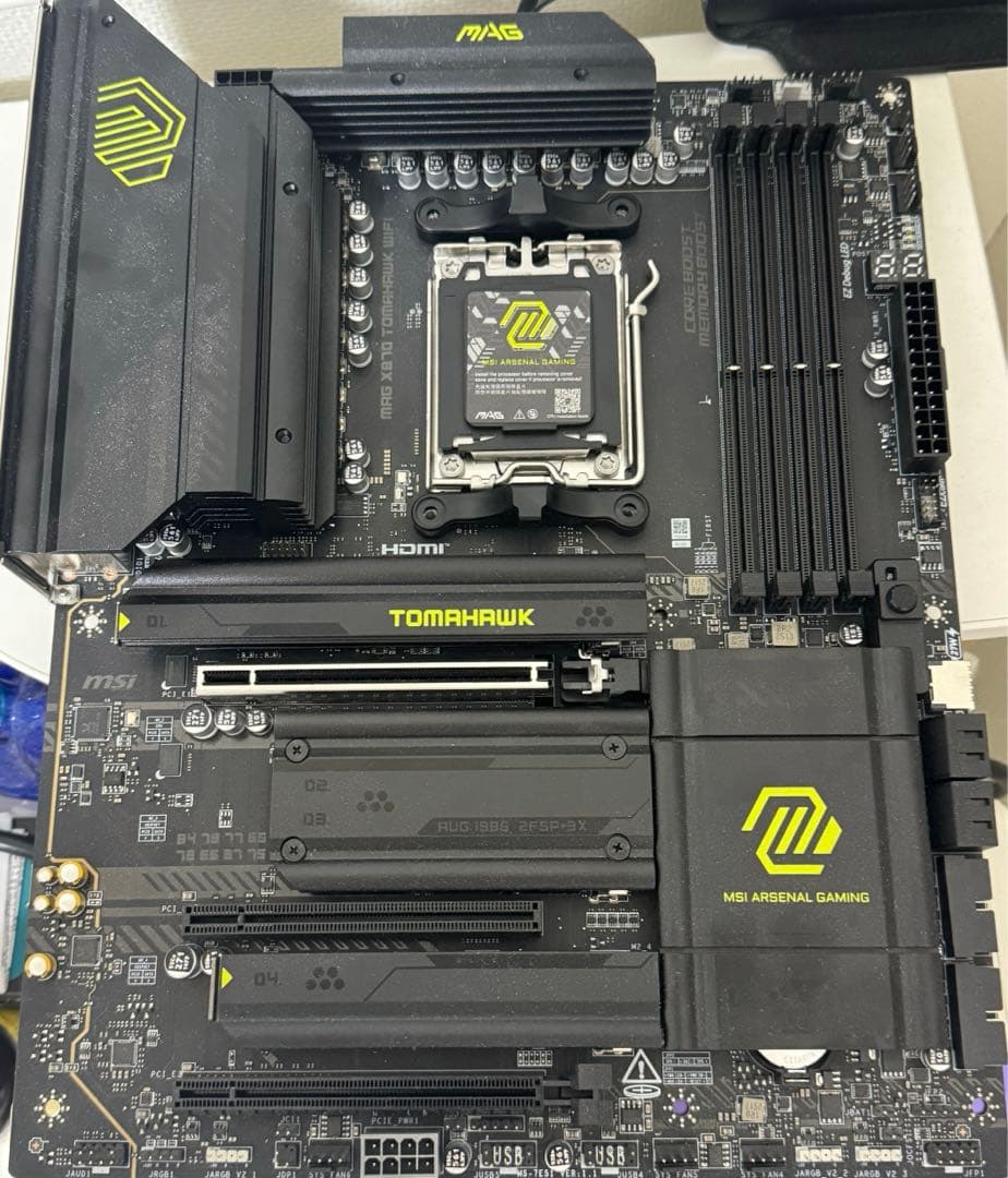 動作確認済 MSI X870 TOMAHAWK WIFI