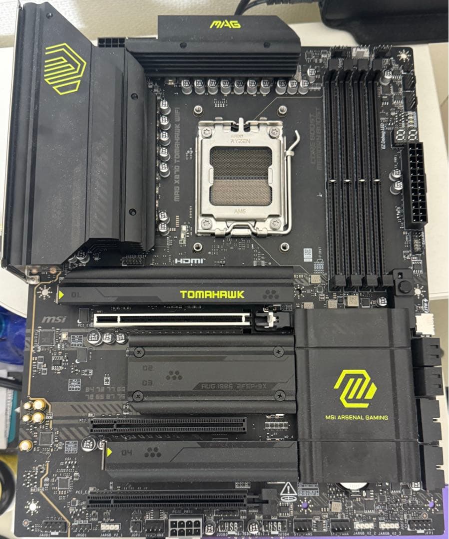 動作確認済 MSI X870 TOMAHAWK WIFI