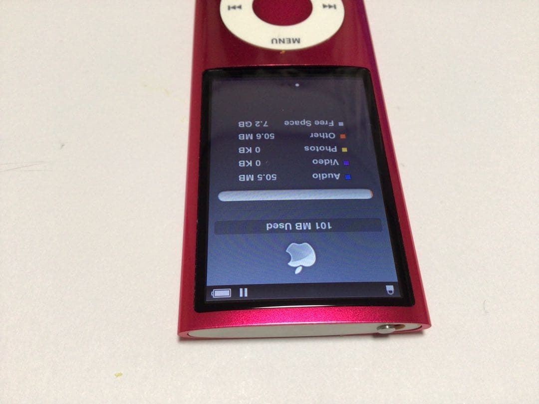 iPod nano５世代8GBピンクno.240バッテリー交換済作動品