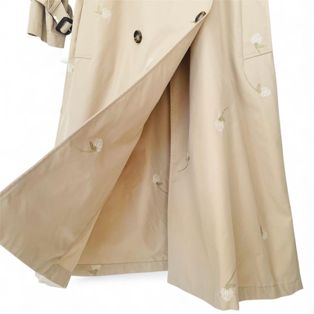 新品　未使用　値札付き　ZARA　花柄ロングトレンチコート
