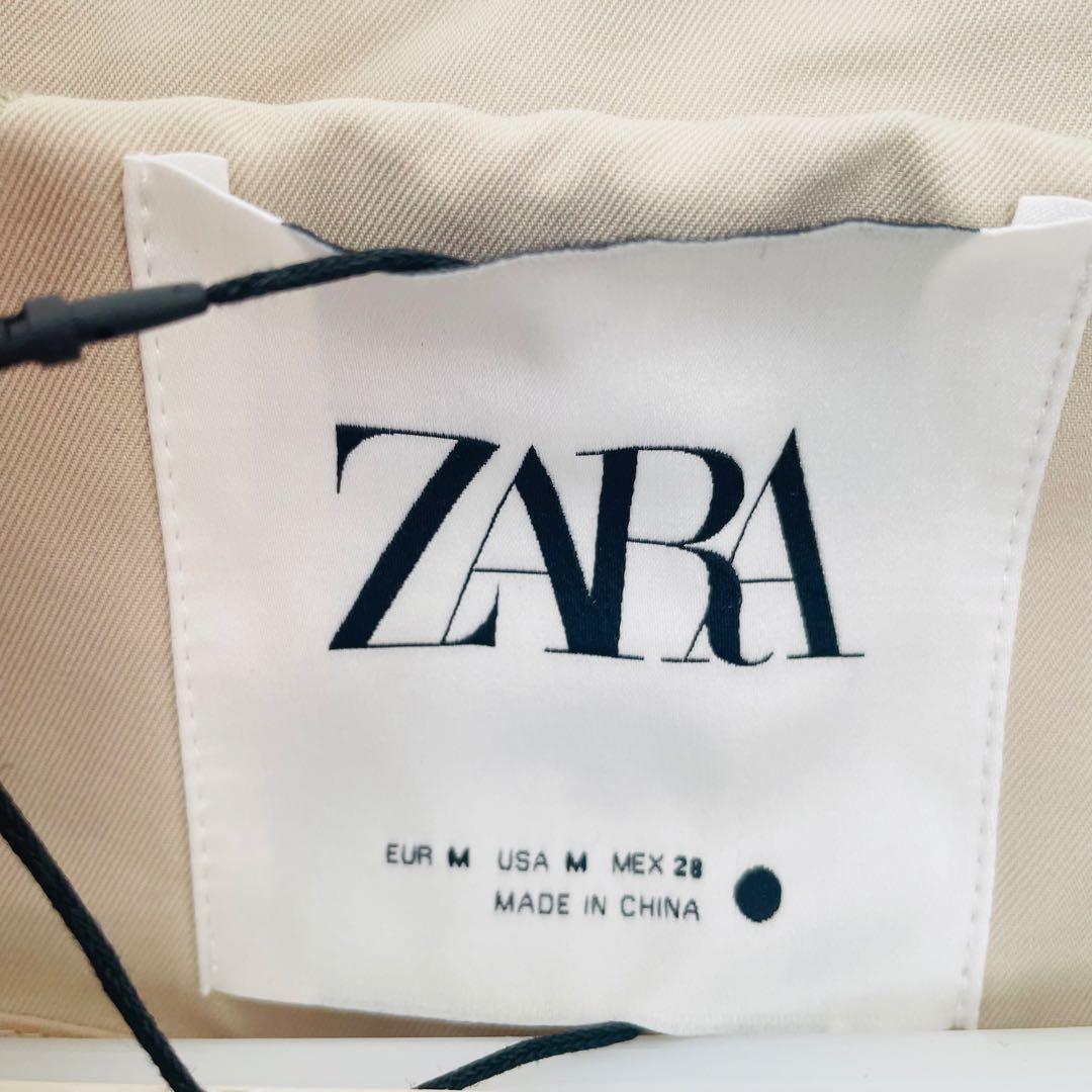 新品　未使用　値札付き　ZARA　花柄ロングトレンチコート