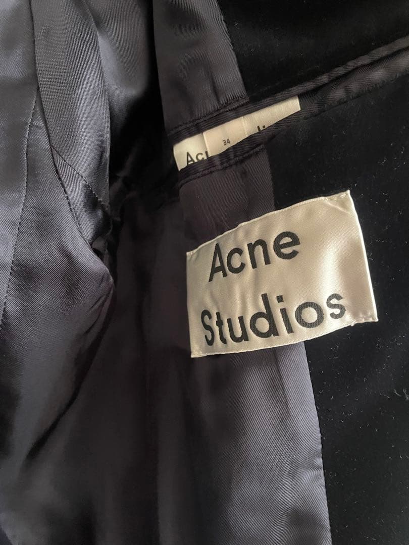 Acne Studios ブラックベルベットジャケット 34