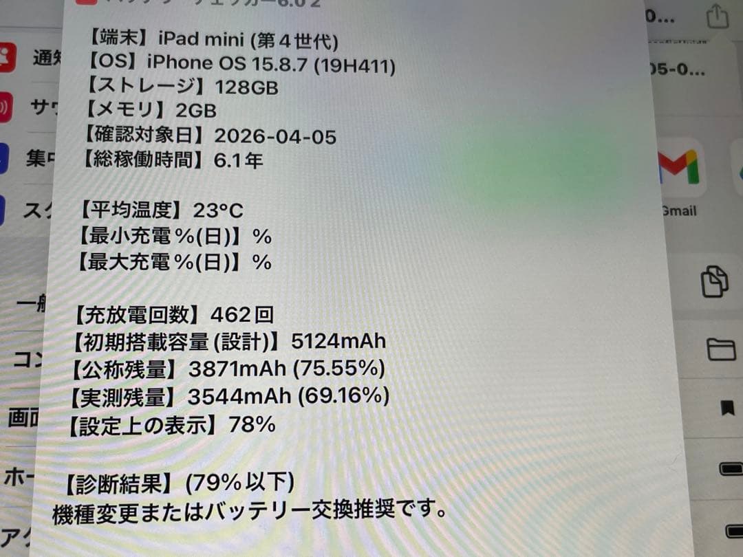 iPad mini4 128GB セルラーモデル　中古