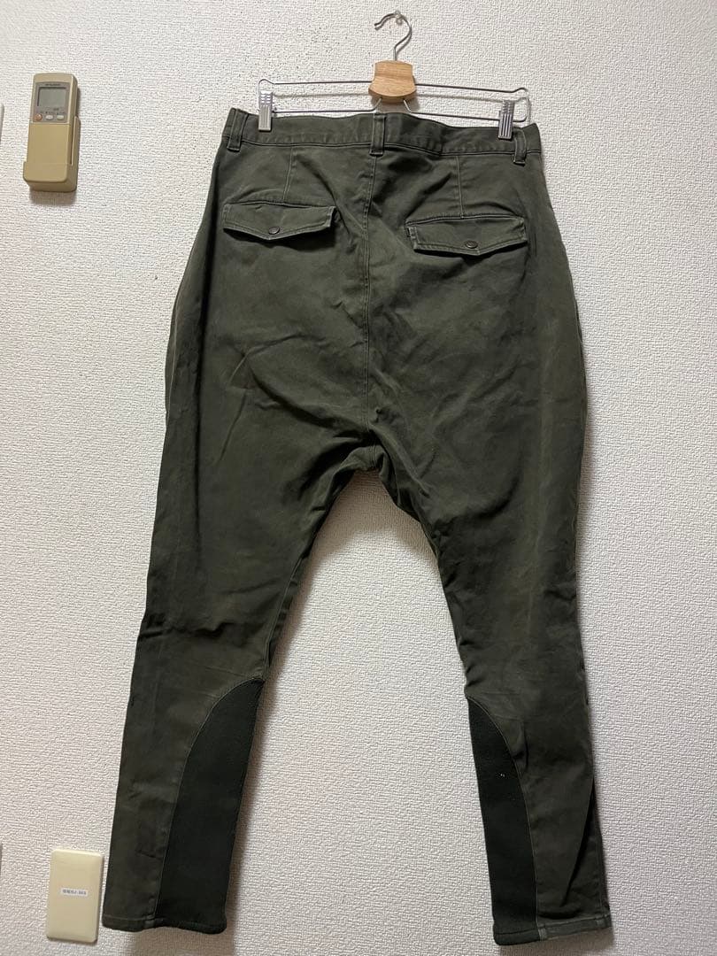 グラム　シモンジョッパーズ　サルエルパンツ　/4　カーキ　ストレッチ　裾リブ