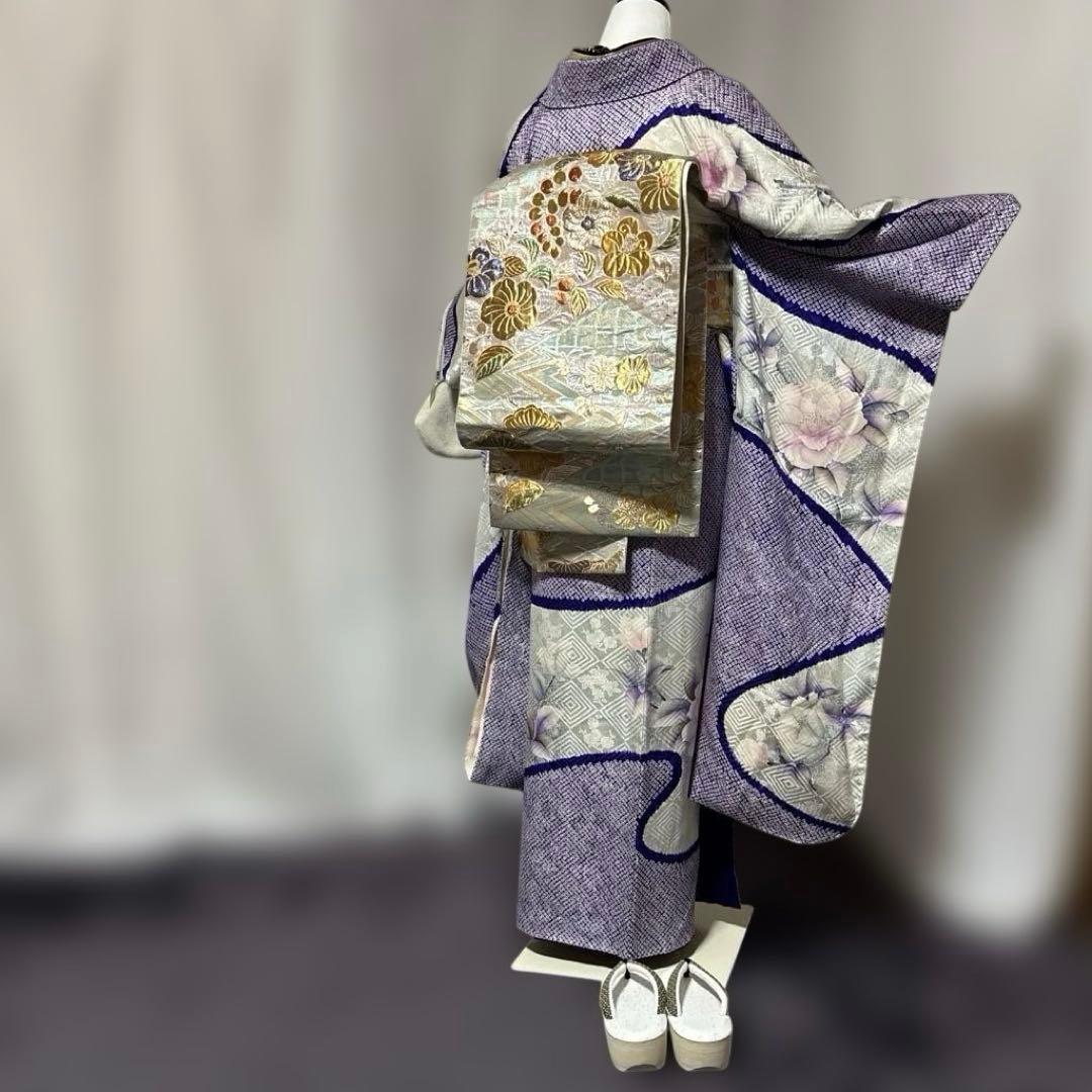 未使用近い 総絞り正絹振袖 ─ 豪華10点フルセットで式典に最適　裄68