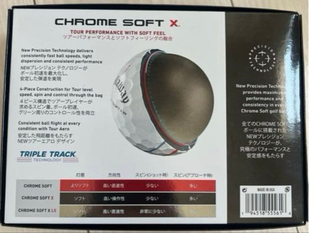 キャロウェイCHROME SOFT X 2022 1ダース(4ピース)×3セット