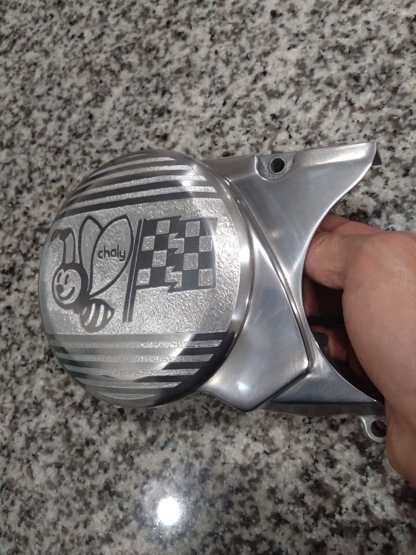 【限定1品】シャリー等　太足　ワイド　ジェネレーターカバー　彫り込み　ホンダ