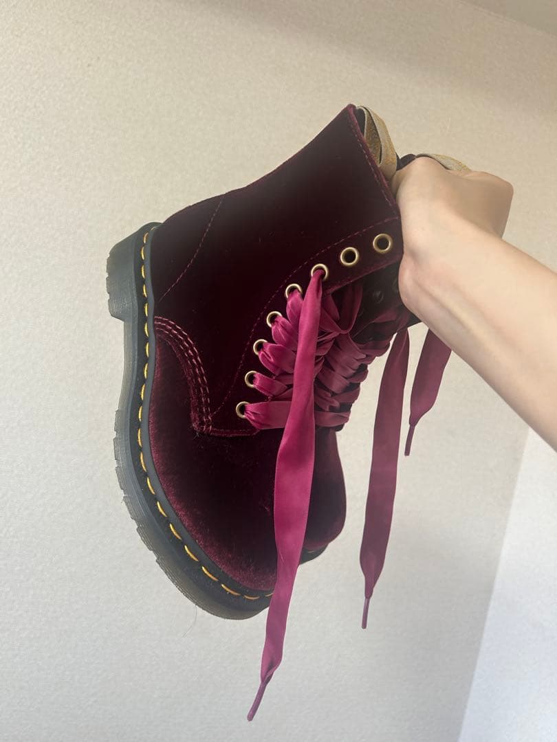 Dr.Martens ヴィーガン 1460 パスカル　ブーツ　赤　ボルドー