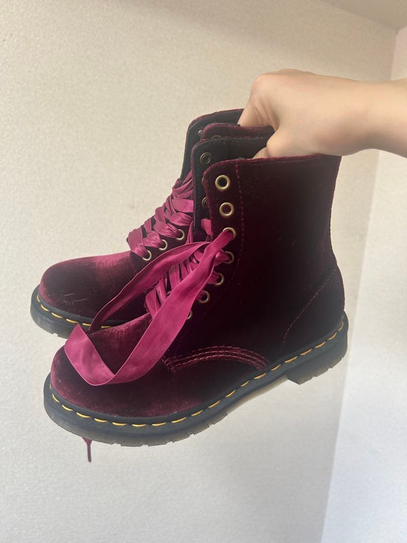 Dr.Martens ヴィーガン 1460 パスカル　ブーツ　赤　ボルドー
