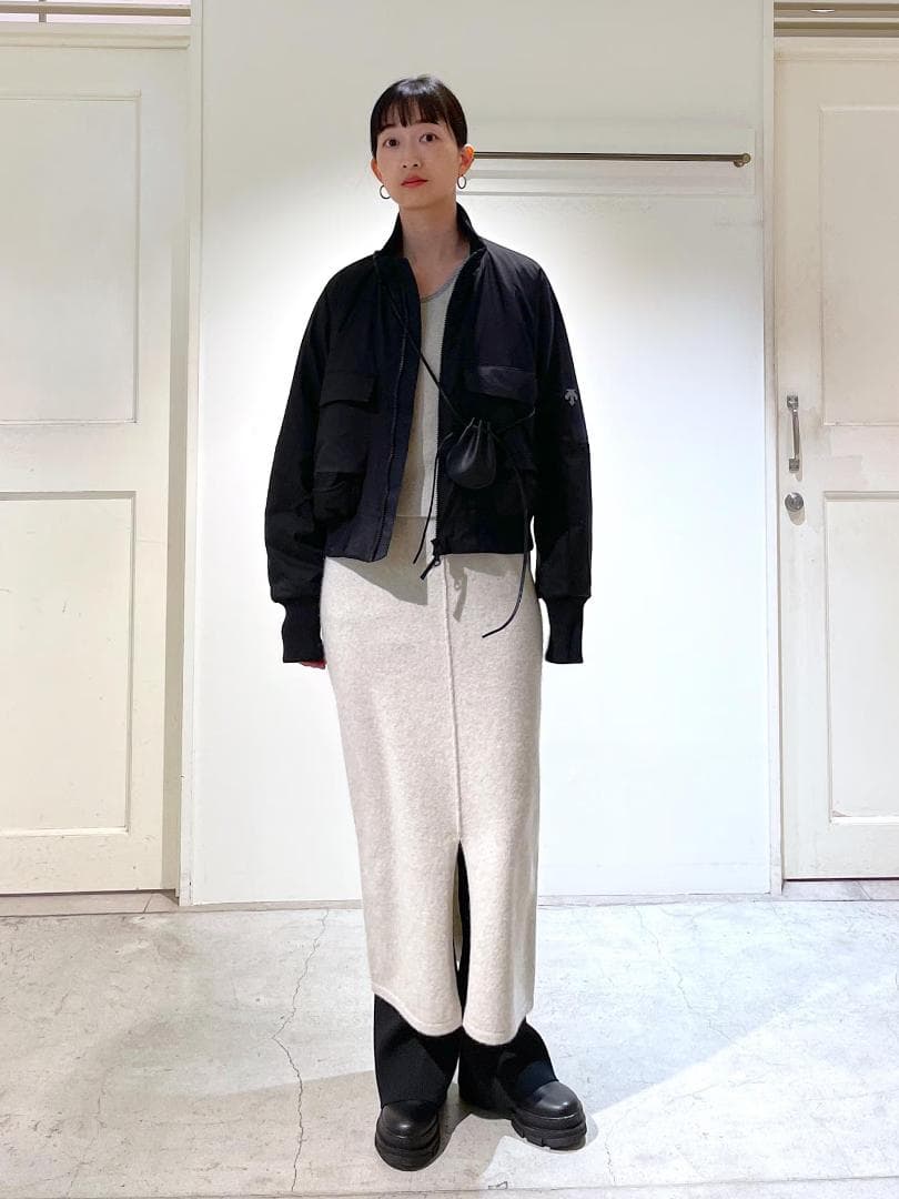 SALON adam et ropé　フォックスウールラメニットタイトスカート