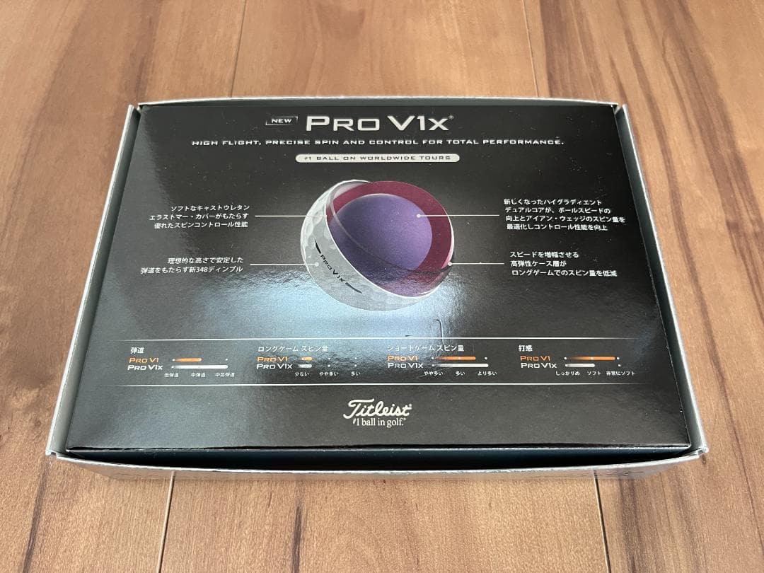 タイトリスト／PRO V1x／ホワイト／Wナンバー／２ダース
