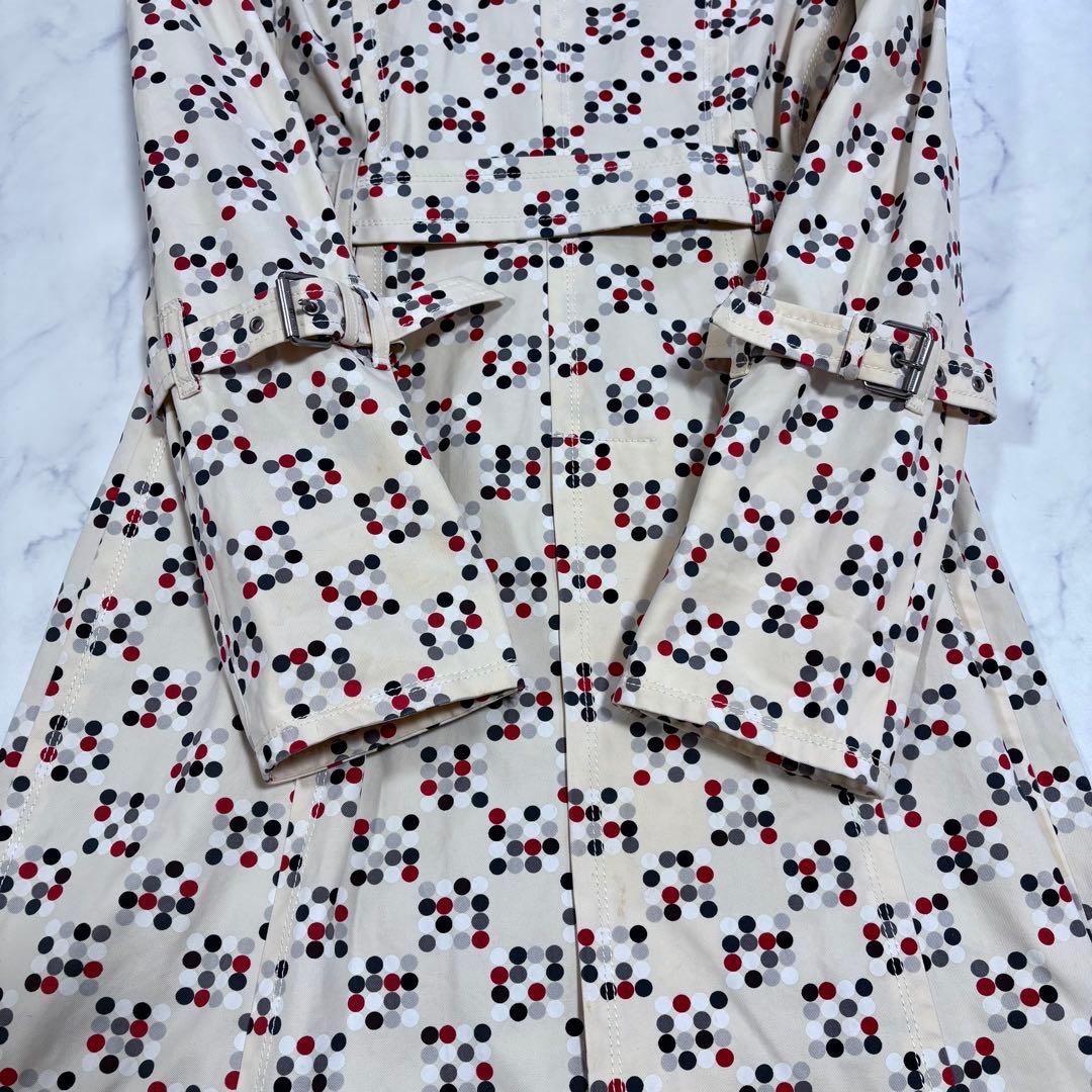 超希少 美品 バーバリーブルーレーベル トレンチコート 水玉 ドット 38 M