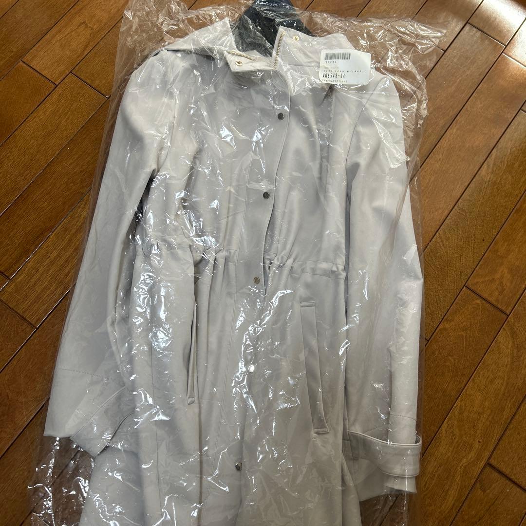 【新品】anySiS フーデットロングアウター ライトグレー　M