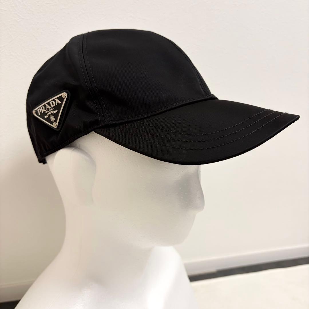 【未使用級】PRADA Re-Nylon ベースボール キャップ 黒 ブラック
