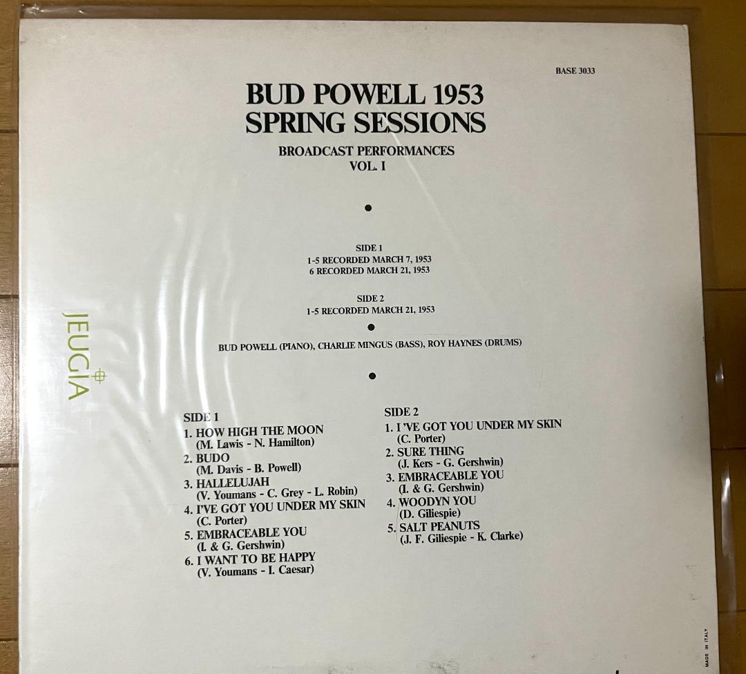 BUD POWELL 1953年 レコード3枚セット