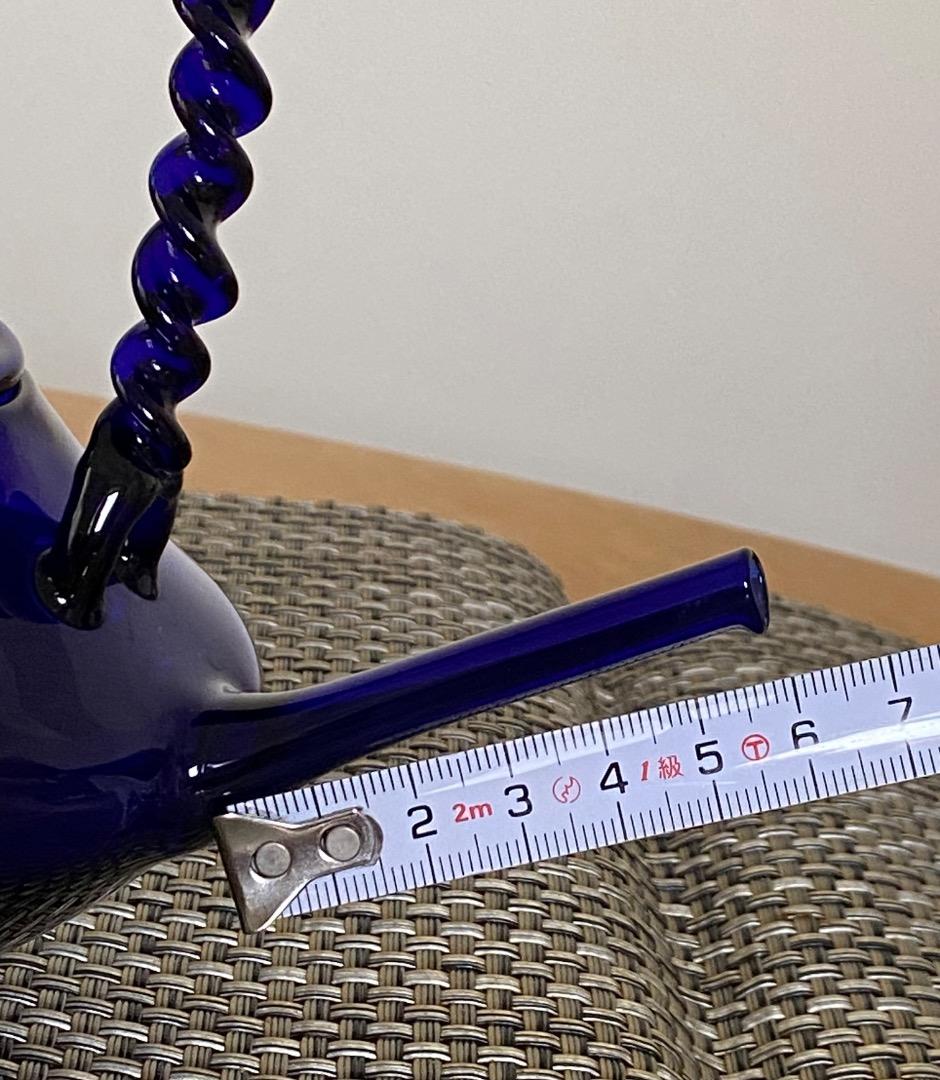 長崎ガラス　瑠璃色ちろり　未使用品