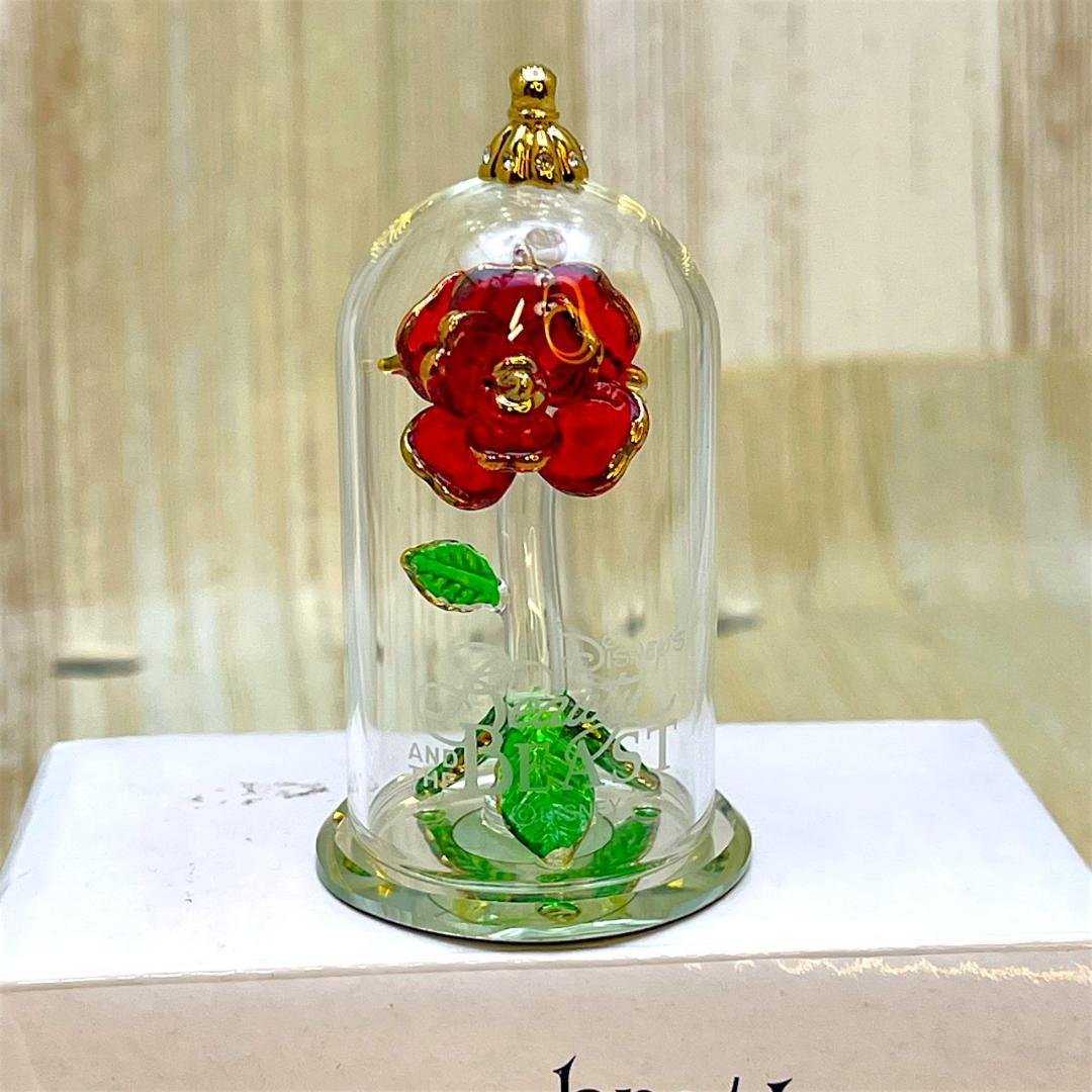 美女と野獣 ガラスの薔薇 バラ ガラスドーム 小 アリバスブラザーズ