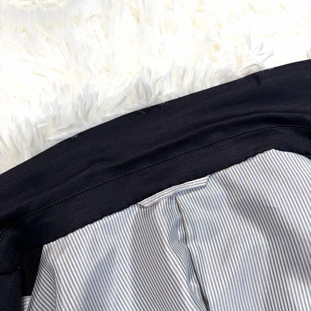 【美品】COMME CA MEN 紺ブレ 金ボタン 6B 背抜き ネイビー LL