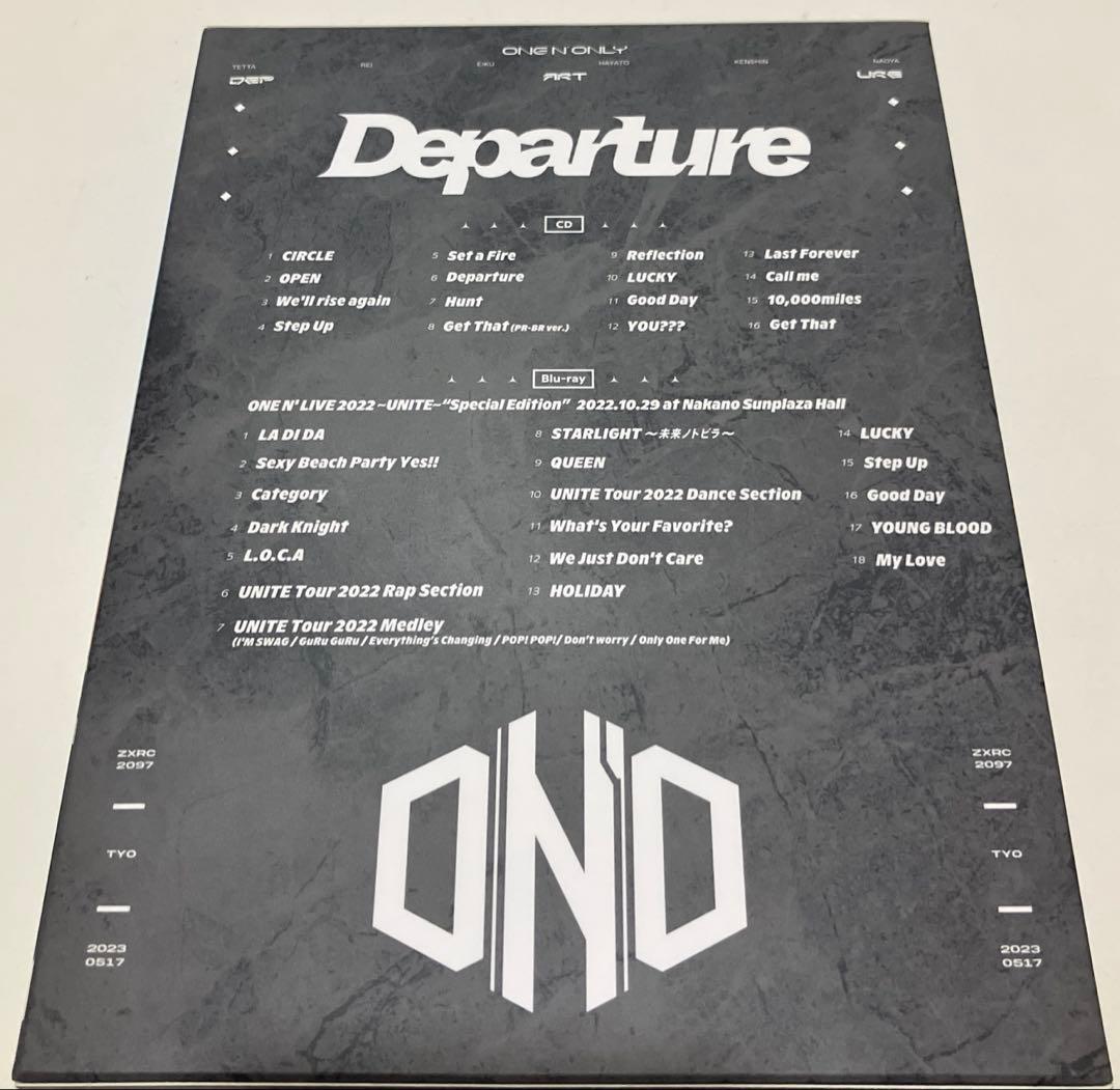 ワンエンオンリー　Departure 初回生産限定盤　ブルーレイ