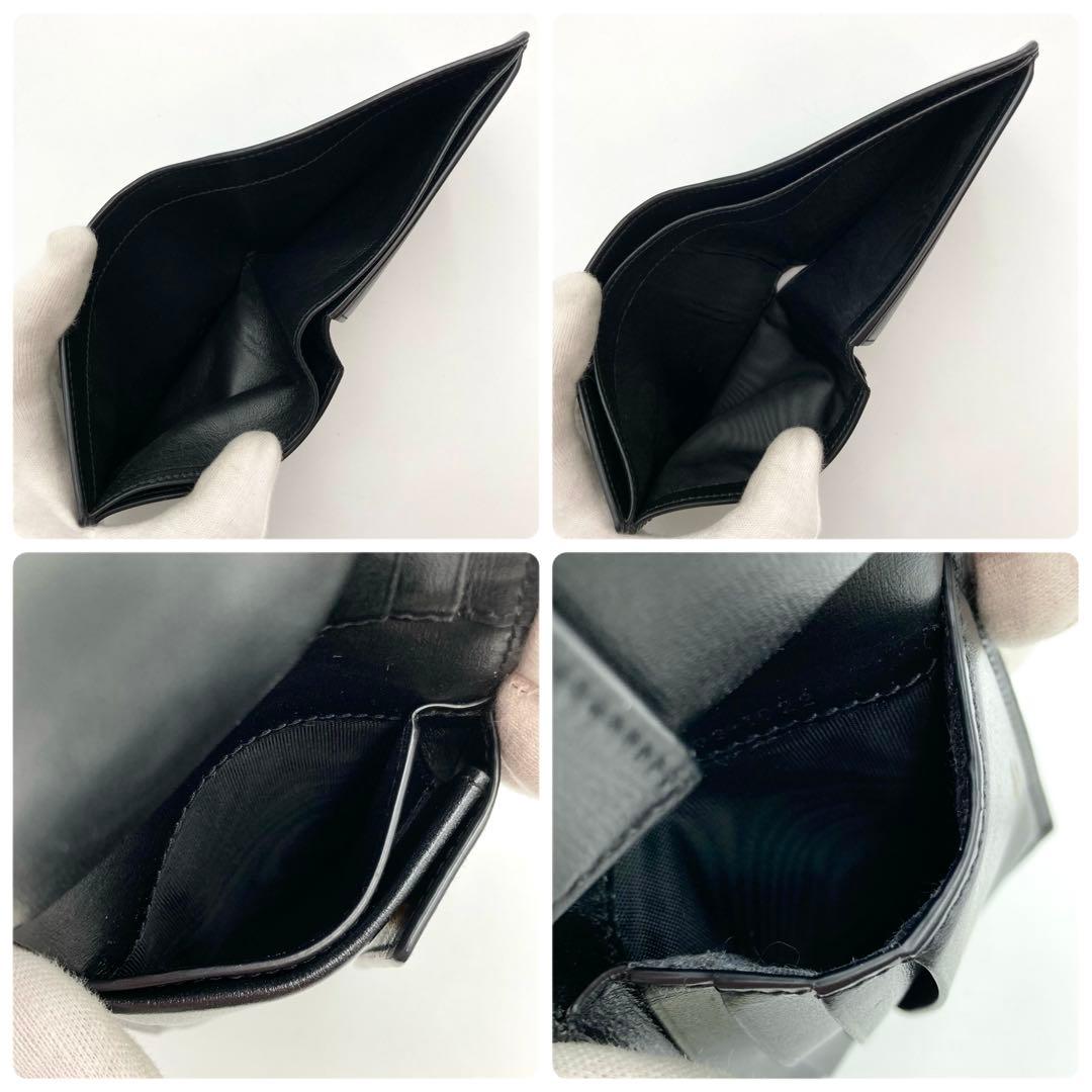 あす✨サンローランパリ タイニー カサンドラロゴ 二つ折り財布 黒 YSL