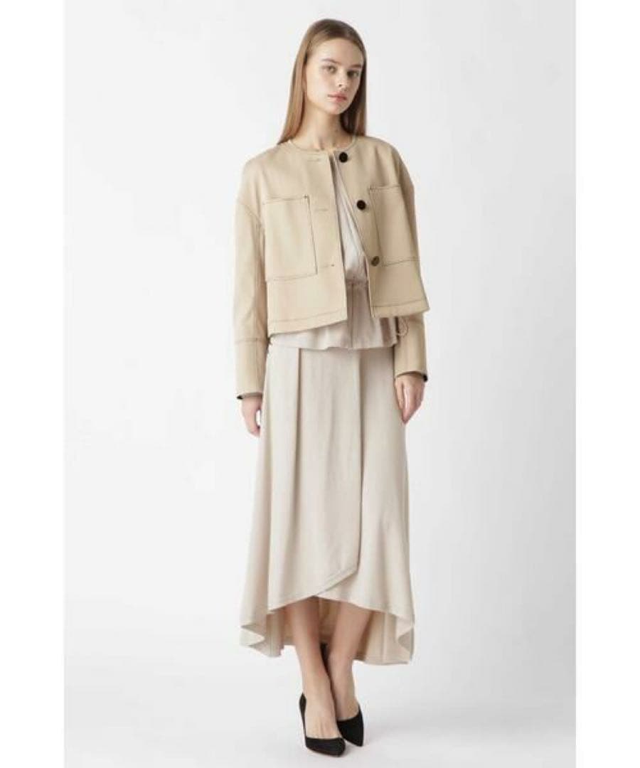 【ADORE】ストレッチヴィスプレーティングニットスカート　38