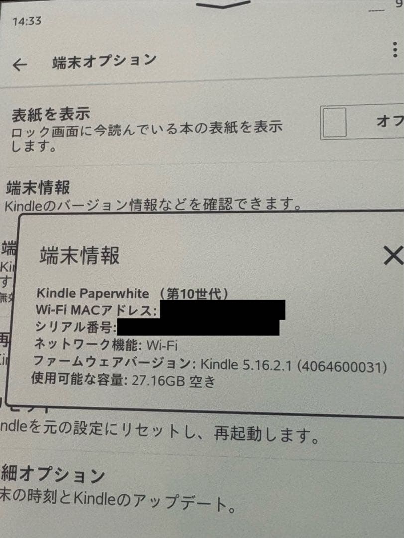 Kindle Paperwhite wifi 32GB 広告付　第10世代