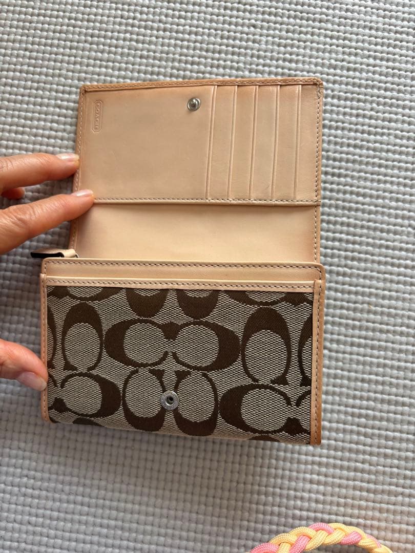 COACH 二つ折り財布 モノグラム柄　キャンバス地　未使用