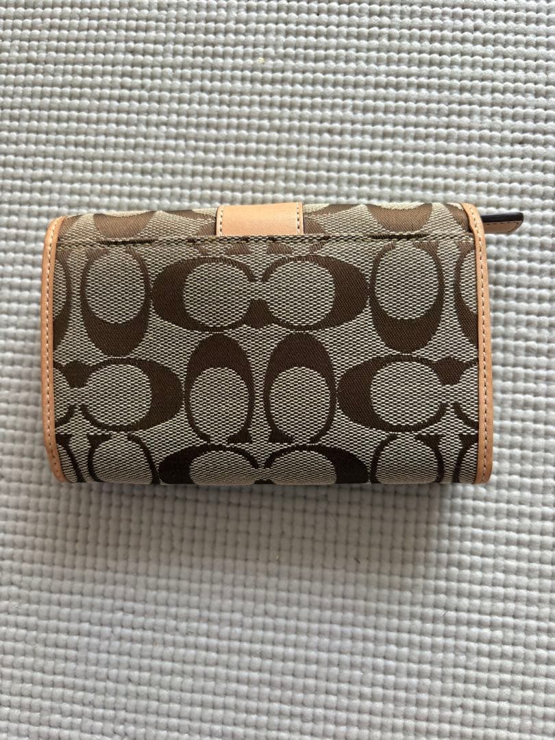COACH 二つ折り財布 モノグラム柄　キャンバス地　未使用