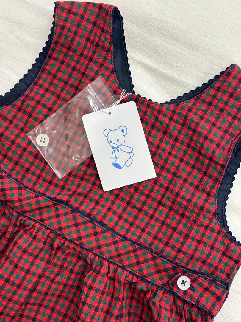 本日限定値下げ。 familiar ファミリア　チェックワンピース