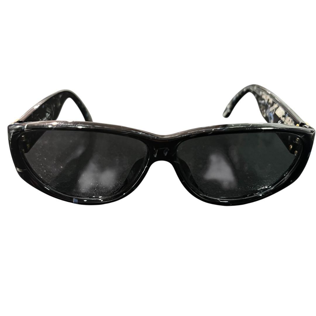 【美品】Christian Dior サングラス ブラックCD金ロゴ ディオール