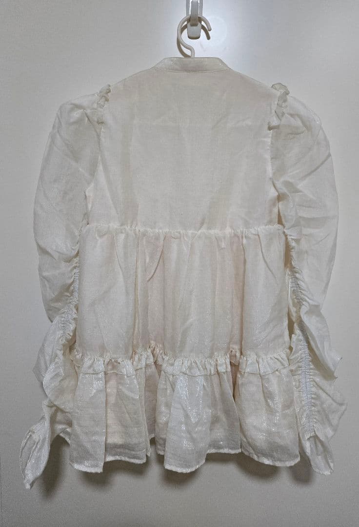 ワンピース Bell0414 Sheer ribbon frill one-piece