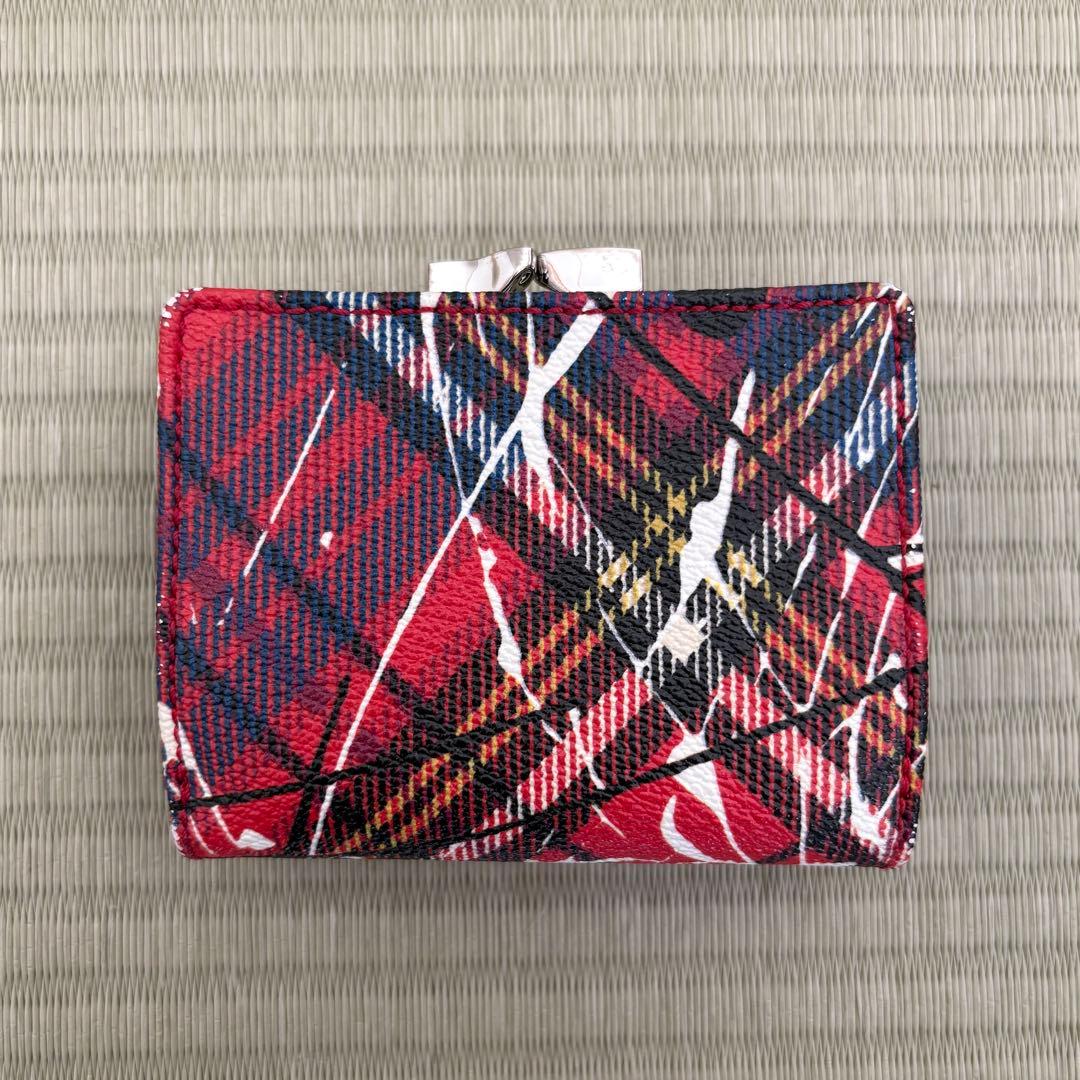 vivian westwood 三つ折り財布　タータンチェック　レッド