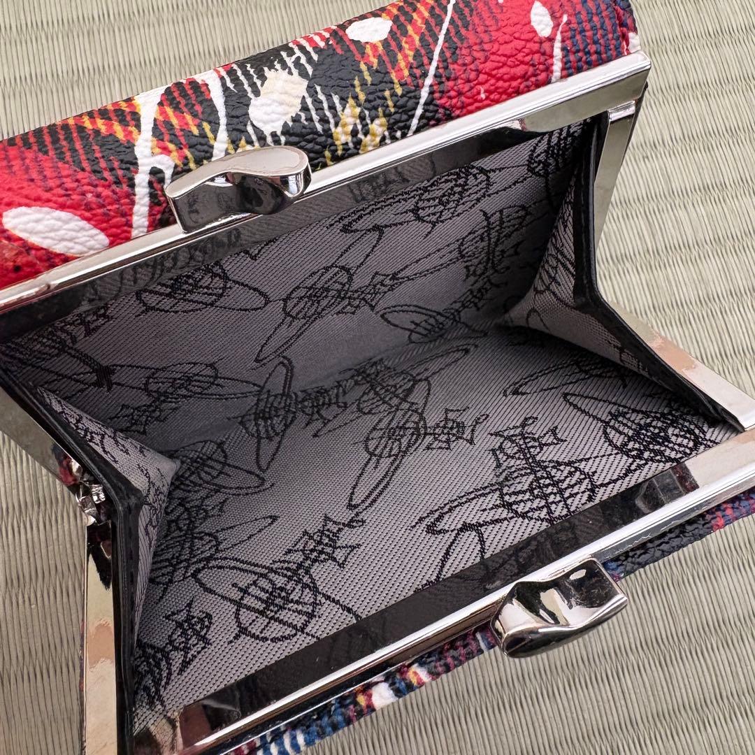 vivian westwood 三つ折り財布　タータンチェック　レッド