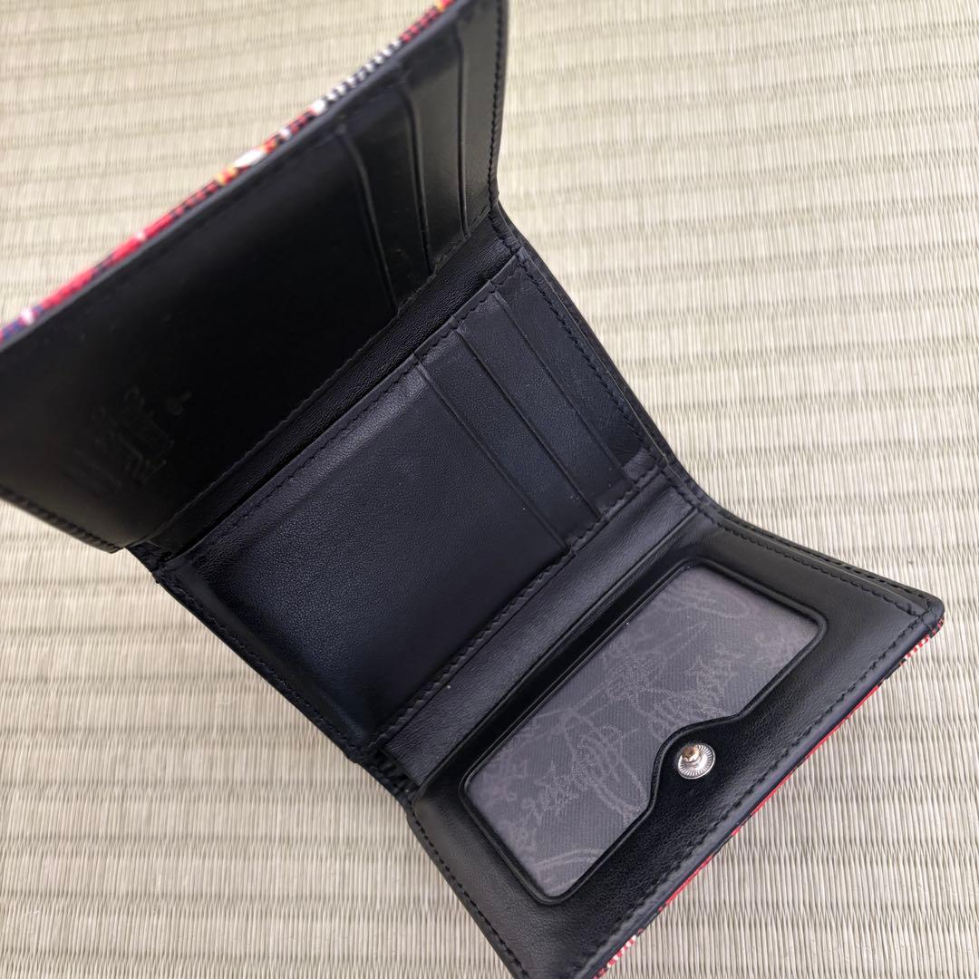 vivian westwood 三つ折り財布　タータンチェック　レッド